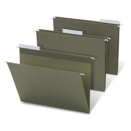 Office Depot® Brand Hanging Folders, 1/3 Cut, Letter Size, 100% Recycled, Green, Pack of 25