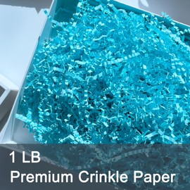 MARSROAM 1 LB Light Blue Crinkle Paper Filler Shred Easter Grass