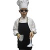 CHEFSKIN Kids Children Set Apron+ Hat M Fits 7-12 White