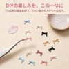 NIHOOOOH ネイルパーツ リボン 4×7mm ミックスカラー 樹脂製 デコパーツ ジェルネイル用