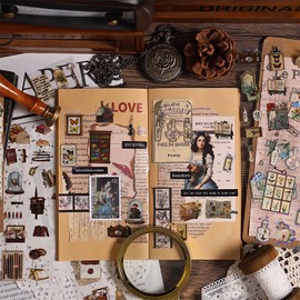 Ptyism 240 Pcs/12 Sheets Stickers for Scrapbooking，Scrapbooking Stickers丨Bullet Journal Stickers for Journaling for Scrapbooking,Bullet Journal Accessories,Journaling Accessories etc