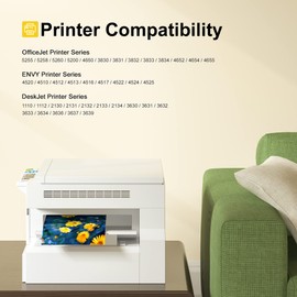 63XL Ink Cartridges Black and Color Remanufactured Replacement for HP Ink 63 63XL 63 HP63XL Used for DeskJet 1112, 2130, 3630 Series; Envy 4510, 4520; OfficeJet 3830, 4650, 5200 Printer F6U63A F6U64A