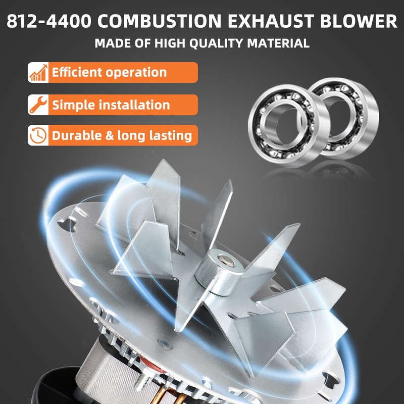 Hiorucet 812-4400 Exhaust Blower Motor for PelPro PP130 PP60 PP130-B