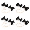 4Pcs Bow Hairpins Metal Snaps Barrettes Hair Clips Accessories with