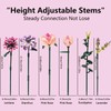 Flower Bouquet Building Set, Artificial Rose Blocks Botanical Toys for