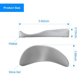 Reposamuñecas Ergonómico para Ratón Deslizante, Wrist Rest Alfombrilla de Ratón Ligera de Silicona para Ordenador, Palm Rest Alivio del Dolor de Muñeca Alivio del Túnel Carpiano para el Trabajo(Gris)