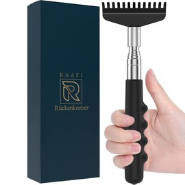 Extendable Large Robust Back Scratcher for Smooth Scratching Against Itching. Back Scratcher for Men and Women with Wide Head Scratching Surface and Strong Telescope. Gifts Stocking Filler for Men