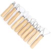 10pcs Stainless Steel Ceramic Flat Wire Carving Scraping Sculpting Tool
