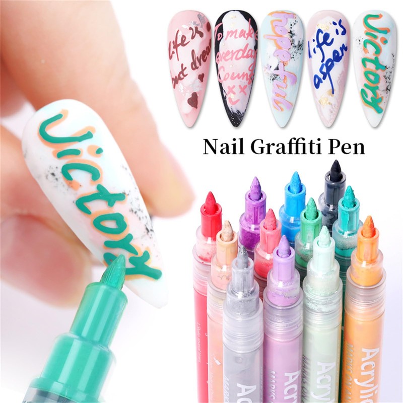 RoseFlower 18 Color 3D Nail Art Pens Set, Nail Art