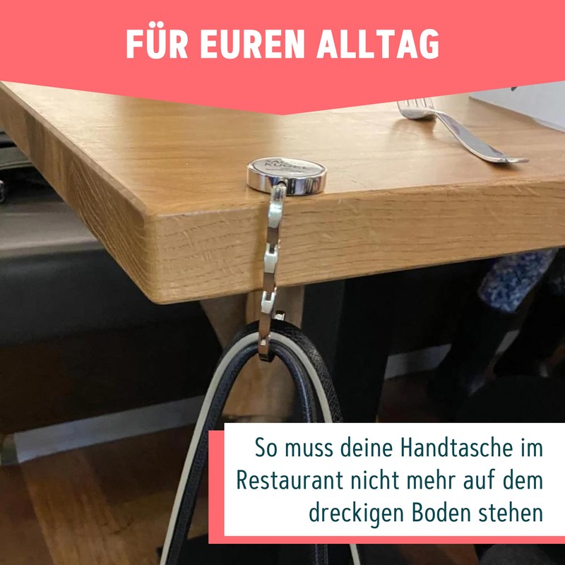 Sauberkugel Smart Bag Holder - Compact, Practical & Anti-Theft -
