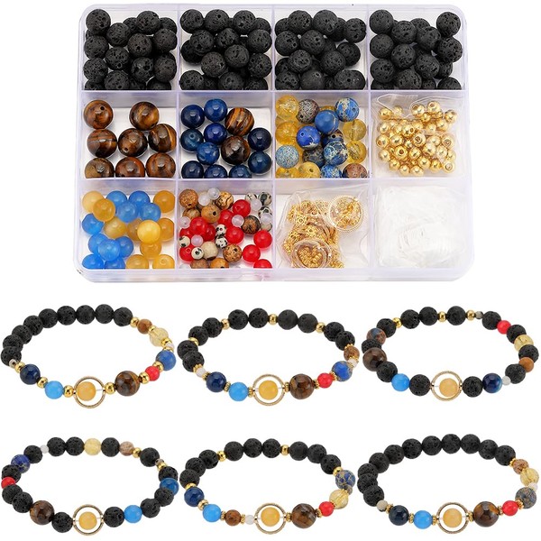 SUNNYCLUE 1 Box 6 Sets Solar System Bracelet Making Kit