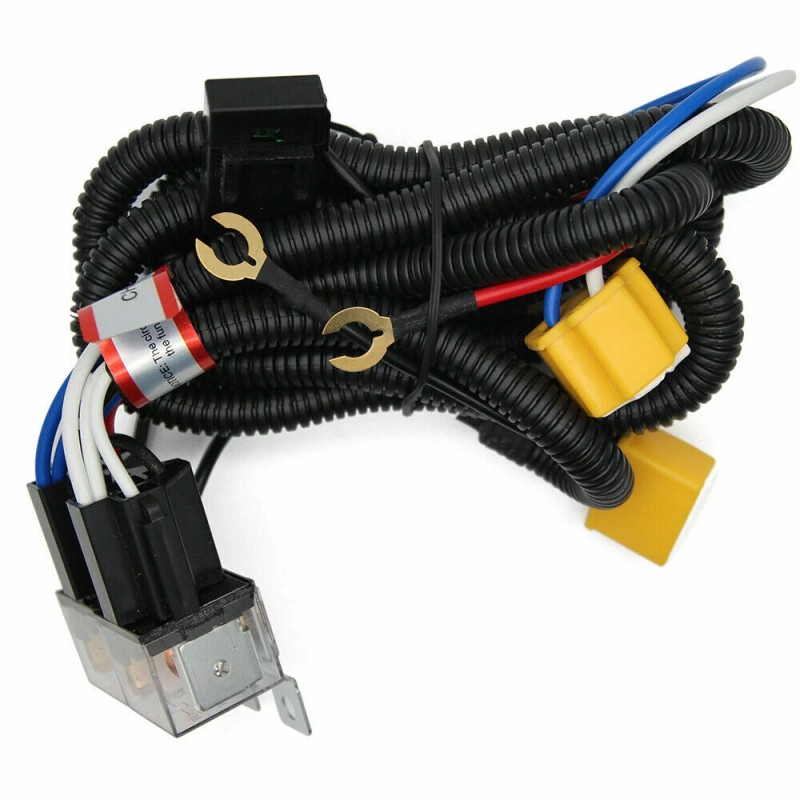 Vspec H4 9003 Headlights Relay Wiring Harness Kits for H6054