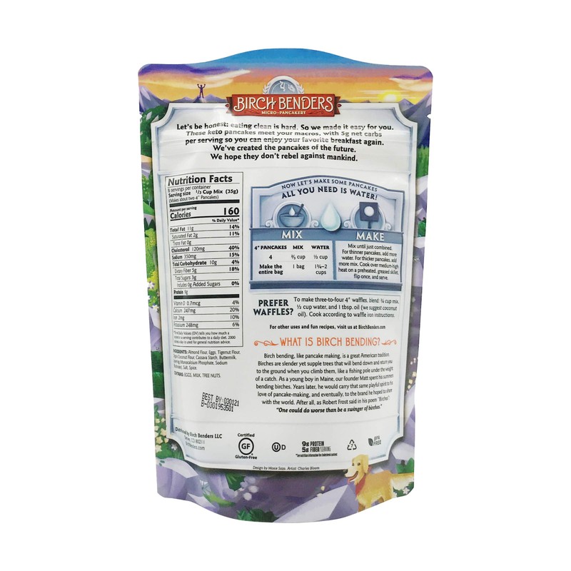Birch Benders Griddle Cakes, Pancake Waffle Mix Keto, 10 Ounce