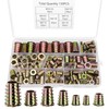 Riloventa 130-piece set of screw-in nuts, threaded insert, wood, threaded