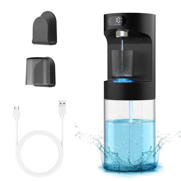 Dalugo Automatischer Mundwasser Spender, 600ml Wandbefestigung Automatischer Mundspülspender mit 2