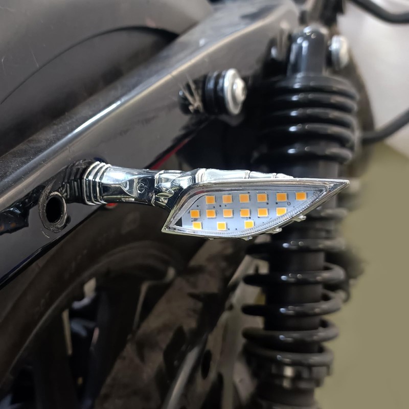HDBUBALUS Skull Turn Signals LED Blinker Indicator Light Fit for