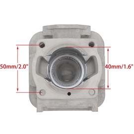 WOOSTAR 40mm Big Bore Cylinder with Piston Ring Kit Replacement for 2 Stroke 43cc 47cc 49cc Engine Gas Scooter Mini ATV 4 Wheeler Quad Pocket Bike