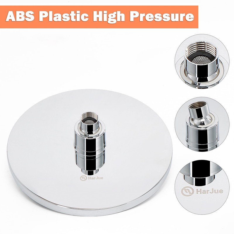 High Pressure Shower Head with 11 IN Adjustable Arm, HarJue