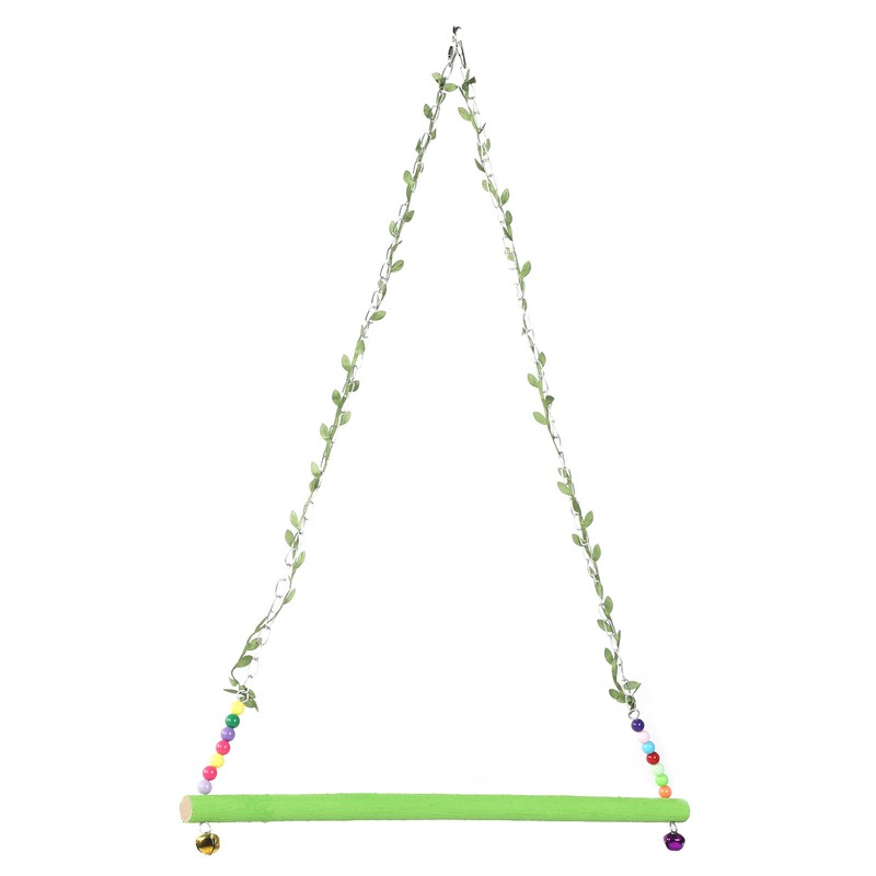 Chicken Parrot Large Bird Pet Swing Green Hanging Wooden Toy