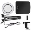 15X Magnifying Glass Lamp with Clamp and Stand, 72 LEDs