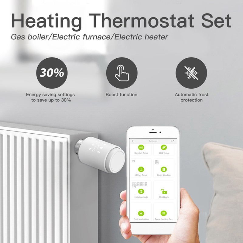 Thermostatic Radiator Valve for ZigBee 3.0 Smart Thermostat Temperature Controller