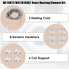 WE11M23 WE11X10007 Dryer Heating Element Kit with 2 Coils 6