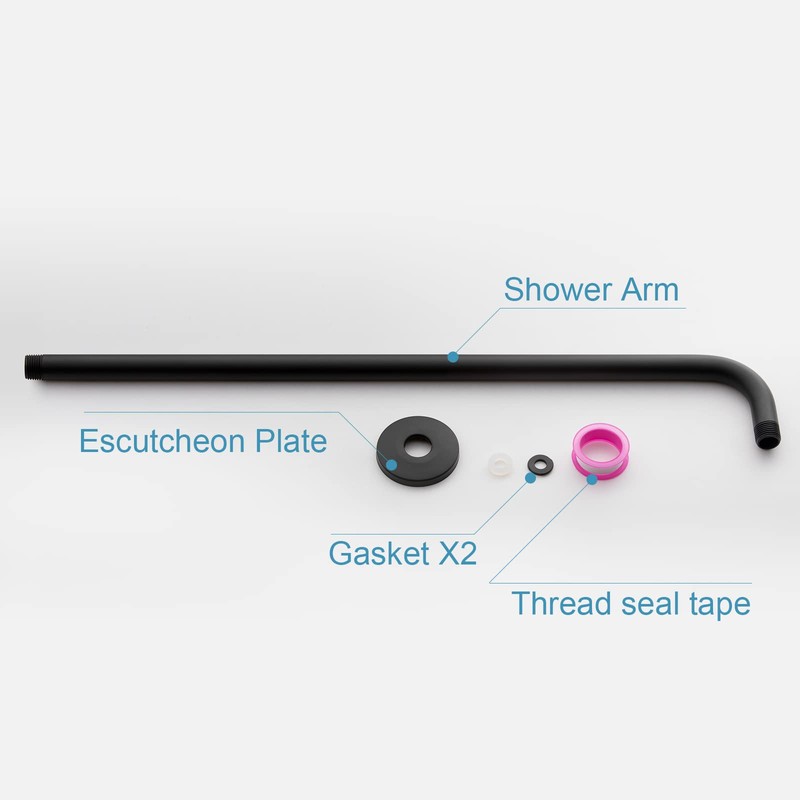 OFFO Shower Arm with Flange, 24 in Wall Mount Replacement