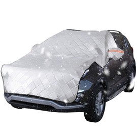 MABOZOO Universal Windshield Snow Cover, Waterproof Windshield Frost Cover Car Snow Shield for Ice and Snow, Front Windshield Cover with Side Mirror Cover for Most Car, Truck, SUV, Van (93x106 in)