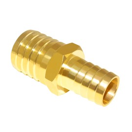 Joywayus Hose Barb Reducer 3/4" to 1" Barb Fitting Reducing Splicer Hex Union Brass Fitting Water/Fuel/Air