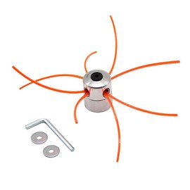 Swnkdg Aluminium Lawn Strimmer Head, Double Line Head, Thread Spool, Nylon Thread for Motorsense Grass Trimmers