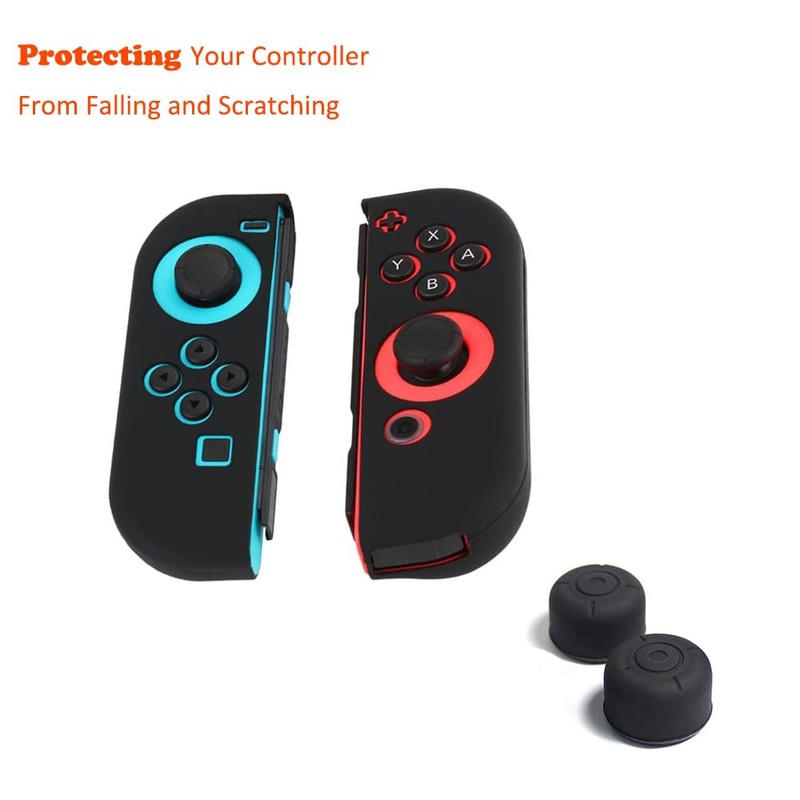 Peziang Switch Controller Skin, Anti-Slip Silicone Grips Covers Soft Ultra-Thin