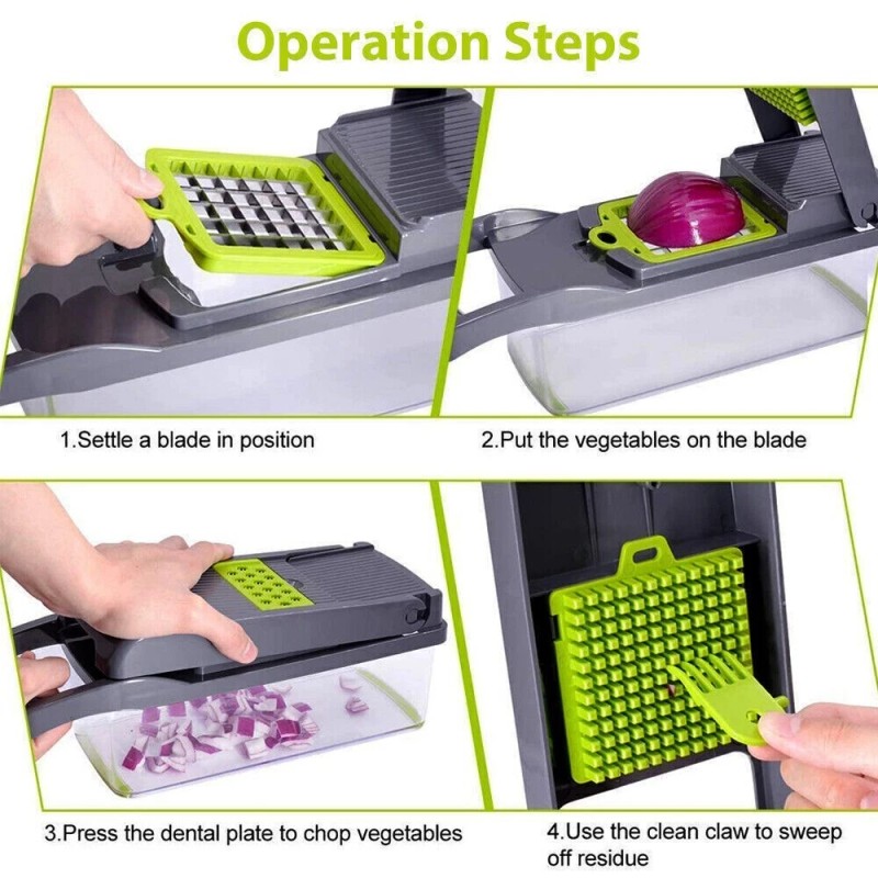 15 In 1 Fruit Vegetable Slicer Cutter Food Onion Veggie