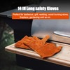 Xndryan Leather BBQ Gloves, 14 IN Extreme Heat Resistant Gloves