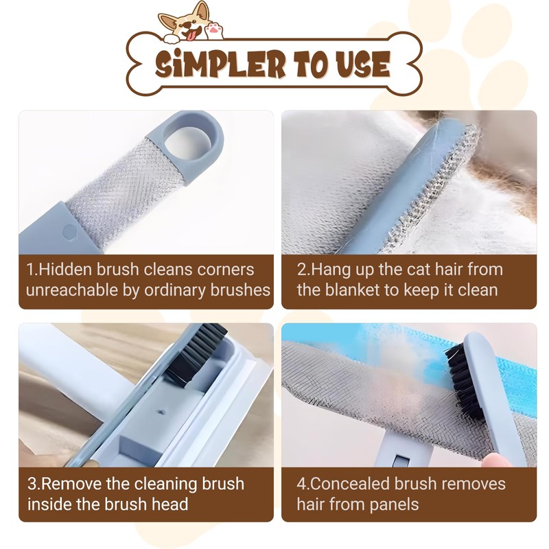 3 in 1 Pet Hair Remover 2 Stück Fell Magnet