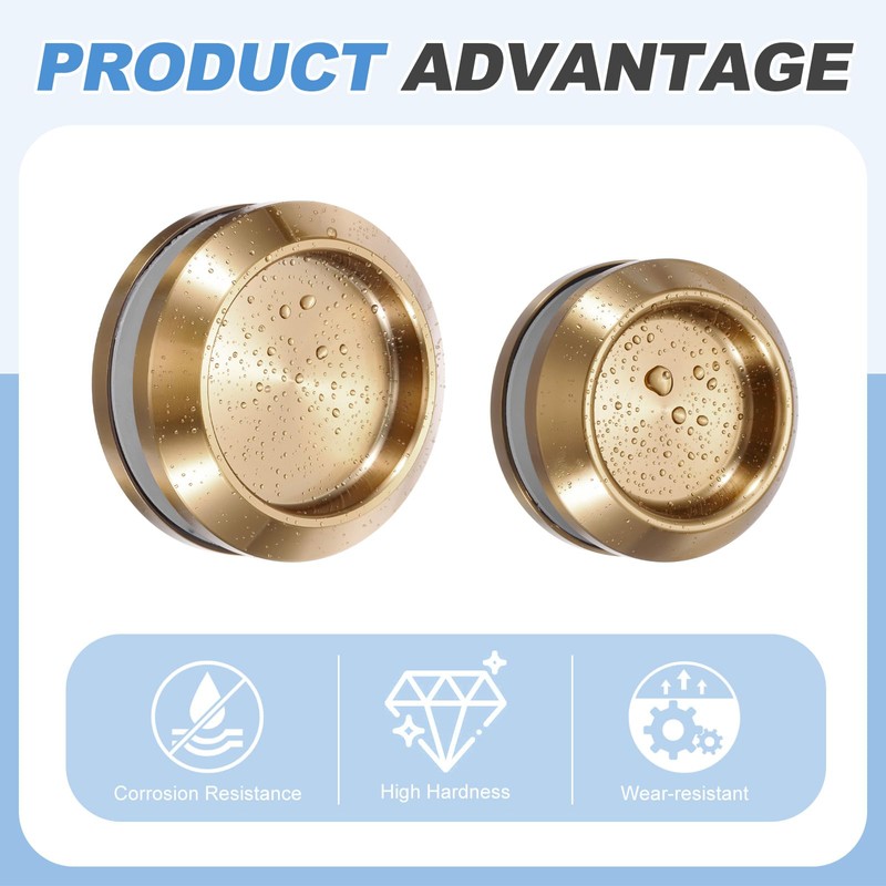 PATIKIL Round Sliding Glass Door Handle, 2 Pack 304 Stainless