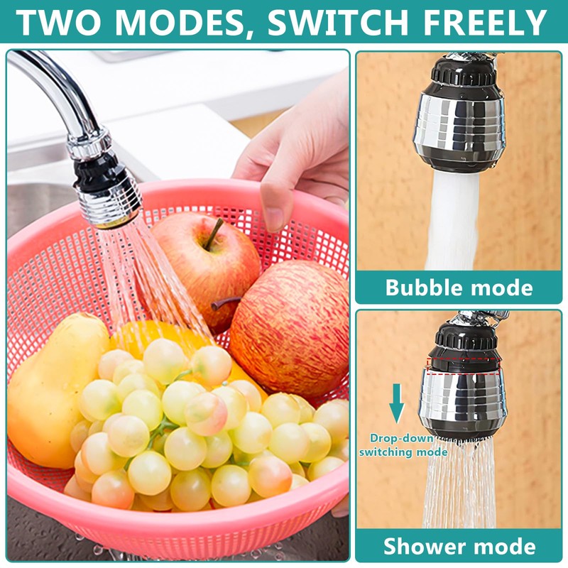 YOUNGSAY Set of 4 Aerator Tap Kitchen, 2 Modes Water