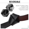 XZQTIVE Reversible Leather Belts for Women with Rotated Metal Buckle