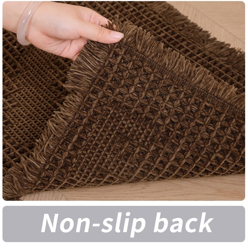 LUFEIJIASHI Non Slip Bath Mats for Bathroom Soft Absorbent Boho
