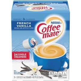 Nestle Coffee Mate Coffee Creamer Liquid Singles, French Vanilla, (Pack of 4)