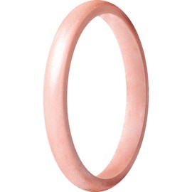 ThunderFit Stackable Silicone Wedding Rings for Women, Thin Rubber Engagement Bands 2.5mm Wide 1.8mm Thick - 1/2/3/4/5/7 Variety Multipack