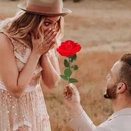 Floral Ring Box - Jewelry Display,Flower Ring Boxes Earring Jewelry Box Case Engagement Ring Box for Wedding Special Occasions