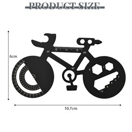 JEYORZY 1 Stück Fahrrad Multitool Fahrrad Gadget, Multifunktionswerkzeug für Fahrrad, Flaschenöffner, Kompakt, Aus Edelstahl, 12 in 1 für Mountainbiking, Wandern, Camping