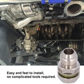 Oil Pan Return Drain Plug Return Drain Plug Adapter for Turbo Oil Pan No Welding Steel 10AN-M18x1.5 315-04301-010 Universal Car Connector