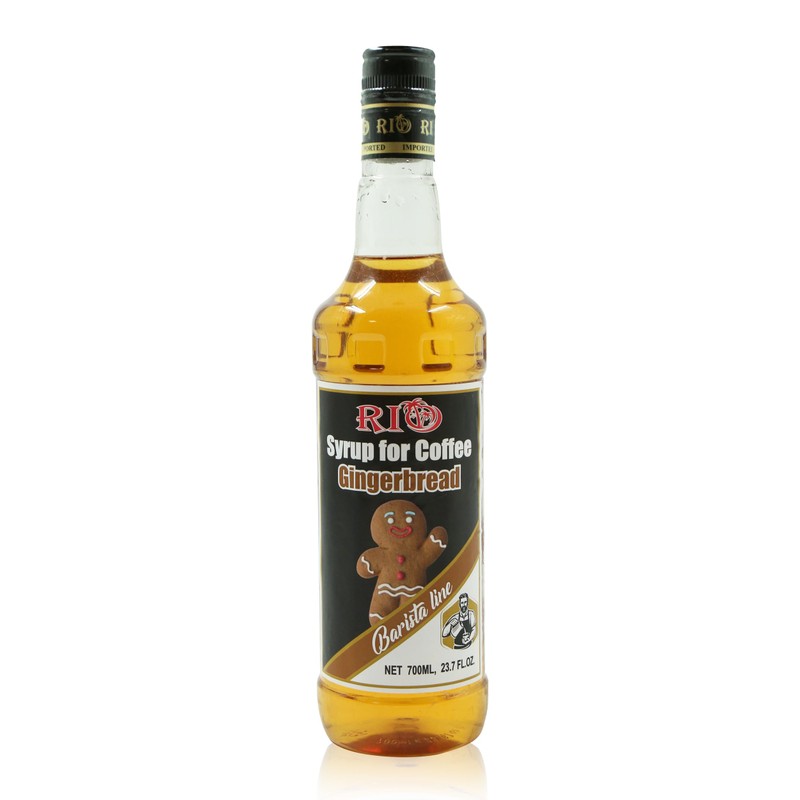 RIO Gingerbread Flavored Coffee Syrup, 700ml – Spiced and Warming,