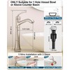 HEYMYTAP Brass Vessel Sink Faucet Brushed Nickel, Single Handle Tall