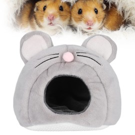 Jeanoko Cat Shaped Beautiful Small Pet Sleeping House Soft Nest Warm Bed Washable Cage for Hamster Hamster Soft Nest