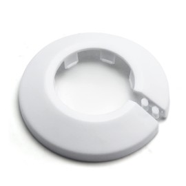 MroMax Fit 1.26" Outer Diameter Flange Water Pipe Cover Decoration White Pipe Cover Radiator PP Plastic 32mm Escutcheon Collar for Wall Pipe Tube Decoration 1Pc