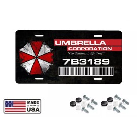 BLVD New Custom Resident Evil Umbrella Corporation Vanity License Plate Car Tag