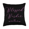 Blessed Birdie Throw Pillow