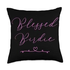 Blessed Birdie Throw Pillow